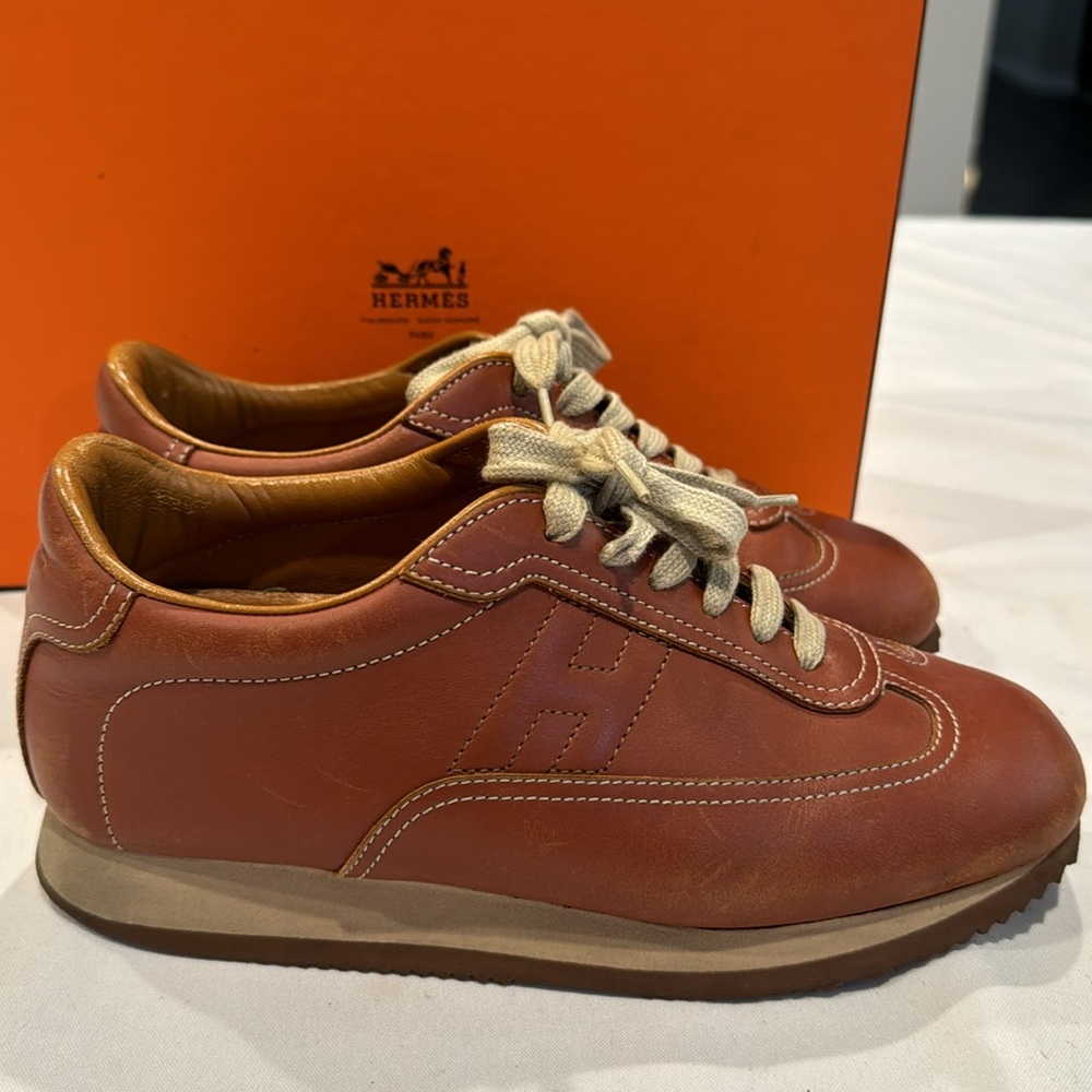 Authentic Hermes Quick Leather Sneakers